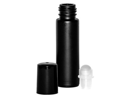 Roll-on sklený, čierny matný, 10 ml