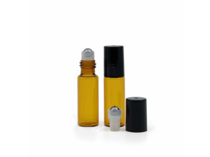 Roll-on sklený, hnedý, 5 ml