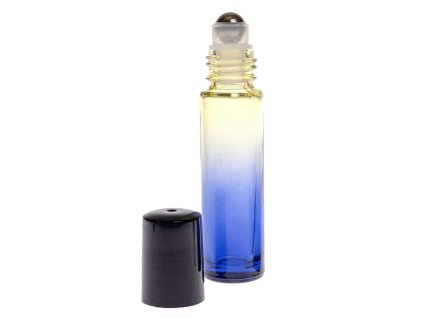 Roll-on sklený, modro/žltý, 10 ml