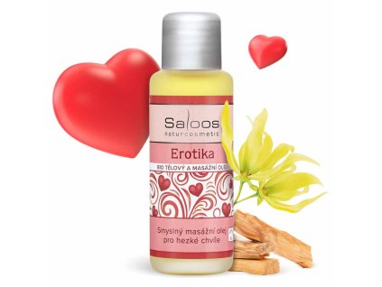 Telový a pleťový masážny olej Erotika 50 ml