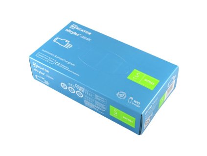 Nitrilové rukavice jednorázové MERCATOR nitrylex classic - modré S 100ks