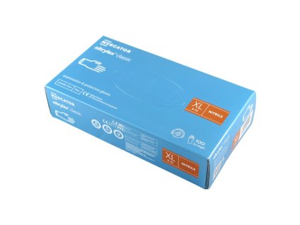 Nitrilové rukavice jednorázové MERCATOR nitrylex classic - modré XL 100ks