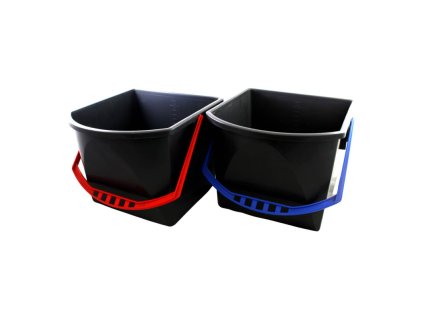 Vedro čierne 16L - modre a červené rozlíšenie ručky