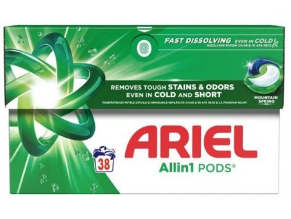 Ariel Mountain Spring gélové kapsule na pranie 38ks