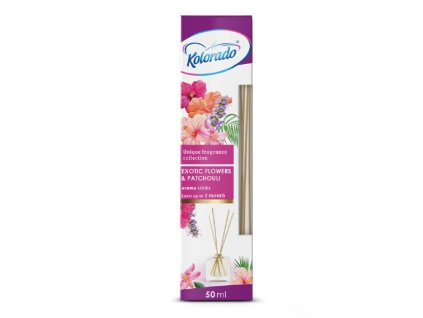 KOLORADO AROMA - Bamboo Stick set exotické kvety a pačuli 50ml