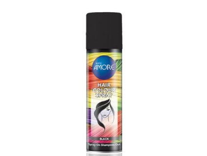 Amore farebný lak na vlasy - čierny 150ml - VÝPREDAJ POSLEDNÝ 1KS
