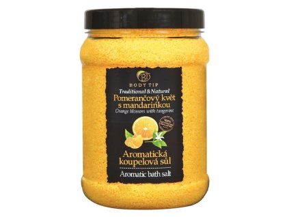 BODY TIP Aromatická soľ do kúpeľa Pomarančový kvet s mandarínkou 1500 g - výpredaj POSLEDNÉ 2KS