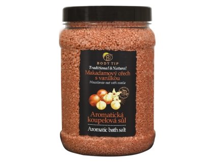 BODY TIP Aromatická soľ do kúpeľa Makadamový orech s vanilkou 1500 g - výpredaj