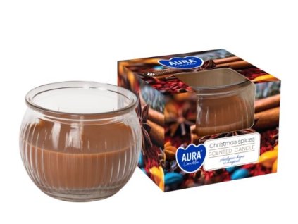 Aura Bispol Christmas Spices vonná sviečka 80g