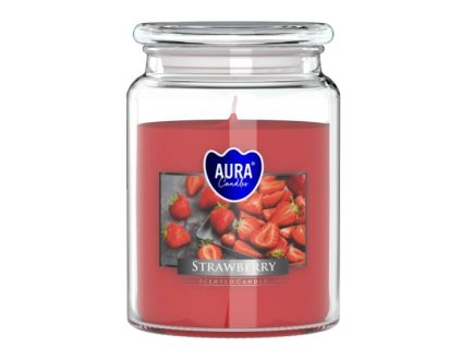 Aura Bispol Strawberry vonná sviečka 500g