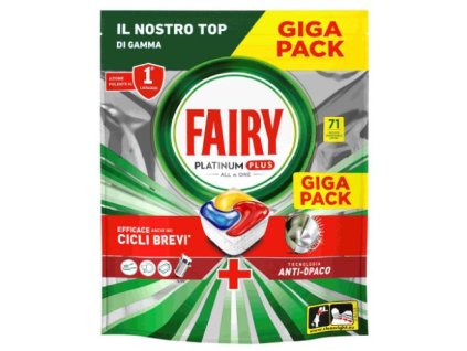 Jar Fairy Platinum Plus All in One Lemon kapsule 71ks  - dokonalá čistota a lesk riadu