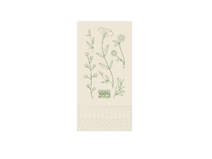 Servítky LUCART FATO ECO NATURAL FLORA, 1/8-fold, 2 vrst. – 50ks