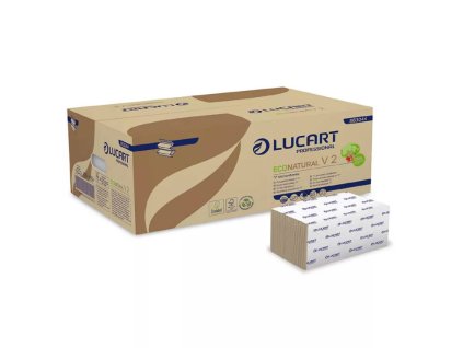 Skladané utierky LUCART ECO NATURAL V fold – 3800 ks