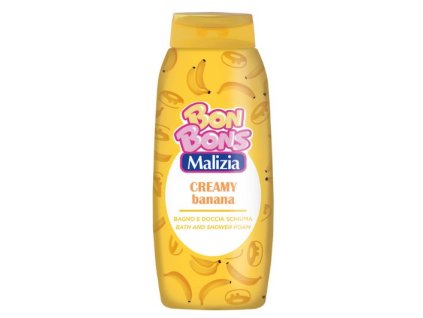 Malizia BonBons Creamy Banana dámsky sprchový gél + pena do kúpeľa 500ml