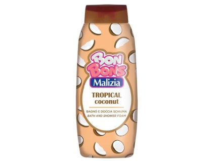 Malizia BonBons Tropical Coconut dámsky sprchový gél + pena do kúpeľa 500ml