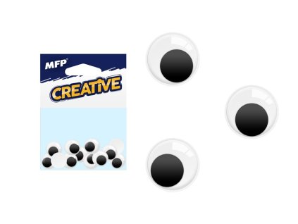 MFP 1031735 Oči pohyblivé 2,5cm 12ks