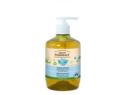 Green Pharmacy tekuté mydlo - vyhladzuje pokožku 460 ml - Rumanček a ľan