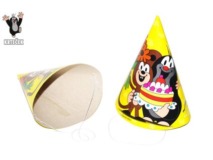 Wiky Párty W171003 klobúk Krtek a kamaráti 6 ks, 15 cm