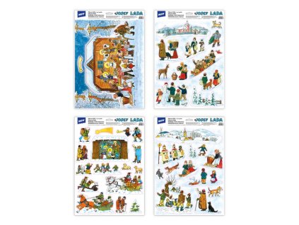 MFP 8885838 Okenná fólia vianočná Josef Lada VA013 30x42cm