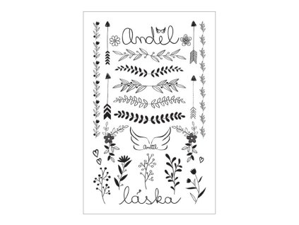 Anděl Tetovacie nálepky 16014 8,5 x 13 cm, láska/anjel