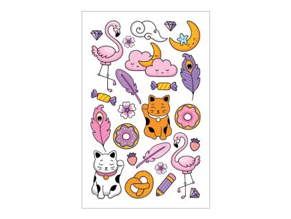 Anděl Tetovacie nálepky 16009 8,5 x 13 cm, mačky