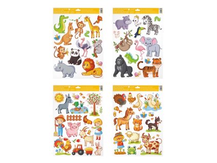 Anděl Okenná fólia 6879 30 x 42 cm, zvieratká