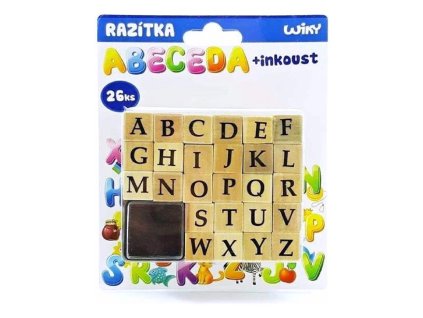 Wiky Razítka W003099 abeceda 26ks + atrament