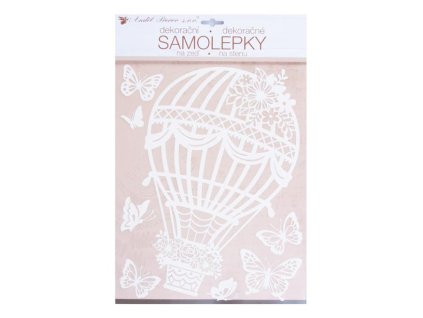 Anděl Samolepiaca dekorácia 10468 biely balón 27,5 x 41cm