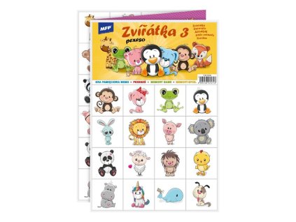 MFP 5301038 Pexeso 3xA4 Zvieratká 3