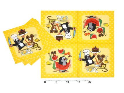 Wiky Párty obrúsok W171008 Krtko a kamaráti 12ks, 33cm