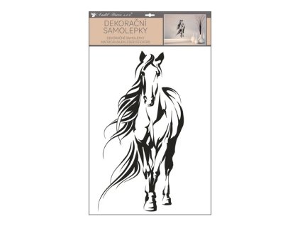 Anděl Samolepiaca dekorácia 15502 na stenu čierny kôň 42 x 60 cm