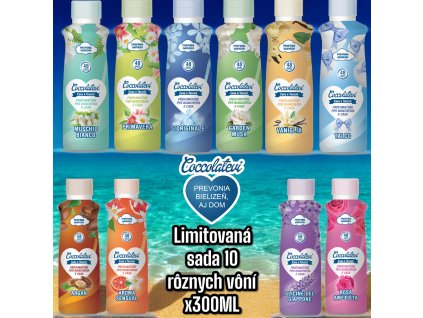 COCCOLATEVI 10 DRUHOV X 300ML Limitovaná sada - náhrada aviváže - parfum do prania