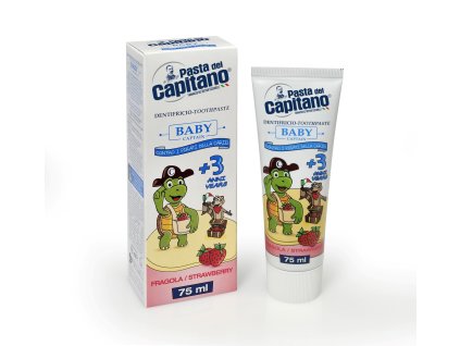 0021455 pasta del capitano dentifricio baby 3 anni fragola 75 ml