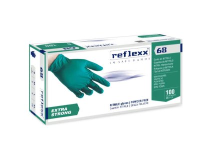 Nitrilové rukavice jednorázové REFLEXX R68 zelené M