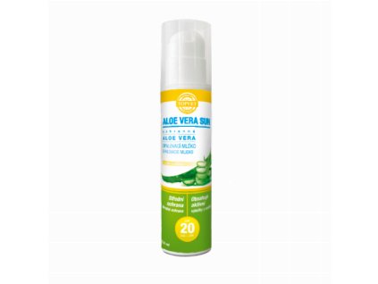 Aloe vera opaľovacie mlieko SPF 20 200 ml - Green idea