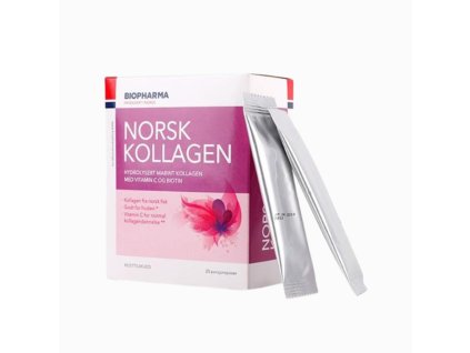 Hydrolyzovaný morský kolagén s vitamínom C a biotinom - Norsk Kollagen - Biopharma - 25x5 g