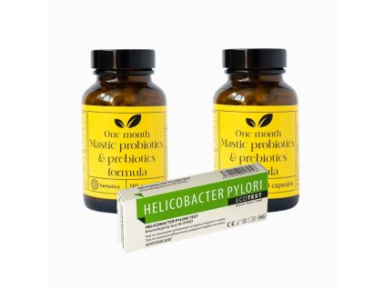 Set na podporu trávenia: 2x Masticha PROBIOTICS & PREBIOTICS + test na helikobaktera - Herbatica