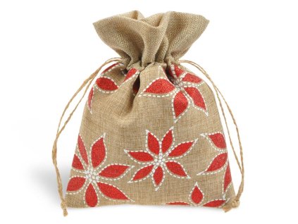 MFP 5800740 Vrecko textil vianočné ruže 13x17cm