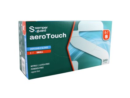 Nitrilové rukavice jednorázové Semperguard aeroTouch - modré S 300ks