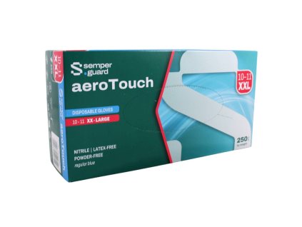 Nitrilové rukavice jednorázové Semperguard aeroTouch - modré XXL 250ks