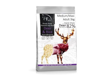 fresh farm adult mediummaxi intolerance deer rice 3kg