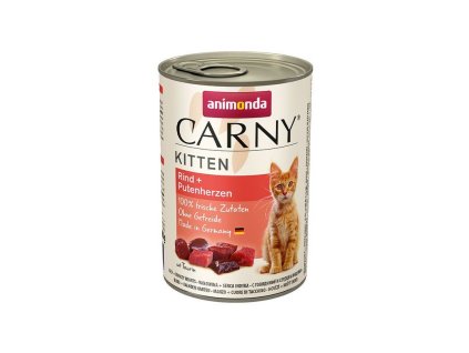 animonda carny kitten hovadzie a morcacie srdcia 400g