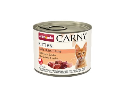 animonda carny kitten telacie kura a morka 200g