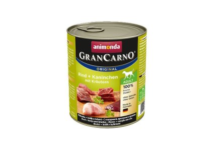 animonda grancarno original adult hovadzie a kralik s bylinkami 800g
