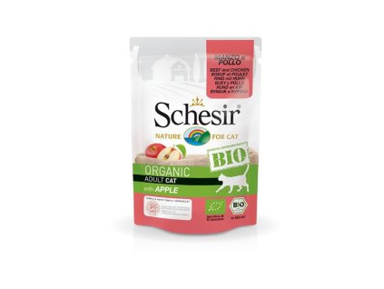 schesir cat bio hovadzie a kuracie s jablkom 85g