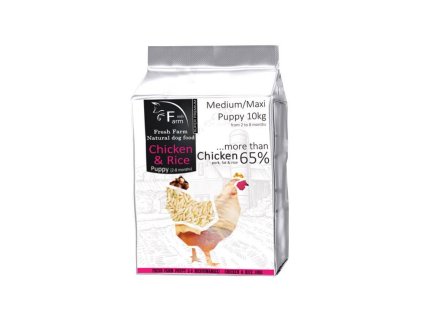 fresh farm puppy 2 8 medium maxi chicken rice 10kg
