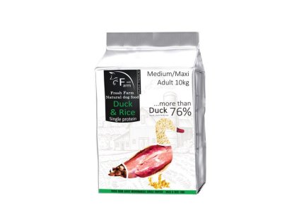 fresh farm adult mediummaxi single protein duck rice 10kg