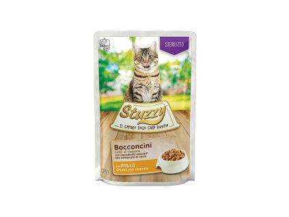 stuzzy cat sterilized chunks kuracie kusky v stave 85g