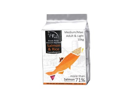 fresh farm adult medium maxi light salmon rice 10kg
