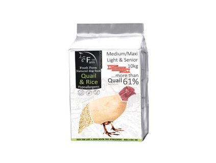 fresh farm lightsenior mediummaxi quail rice 10kg